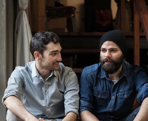 men talking to each other