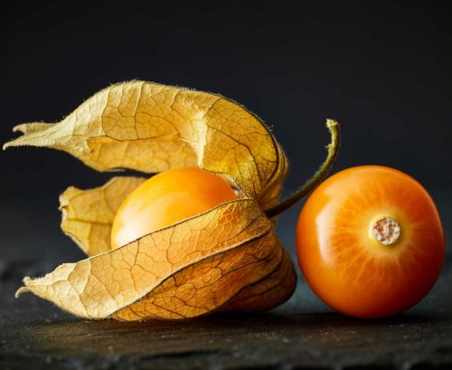 Two cape gooseberries