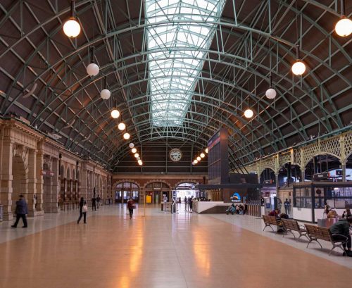 Empty Sydney train station