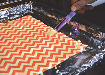 paimting melted beeswax onto fabric paimting melted beeswax onto fabric