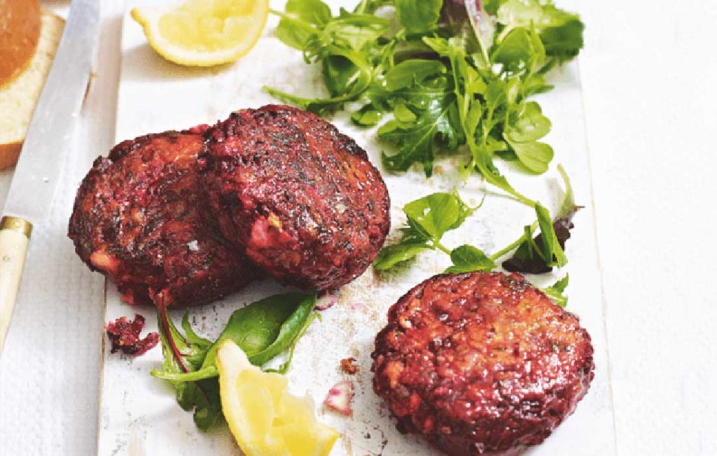 Beetroot burgers with feta Beetroot burgers with feta