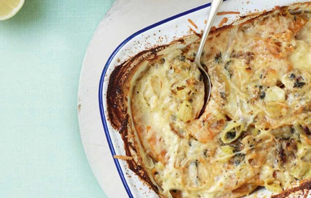 Butternut squash and leek gratin Butternut squash and leek gratin