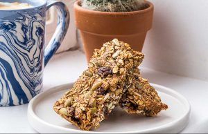 Vegan pumpkin seed and almond granola bars