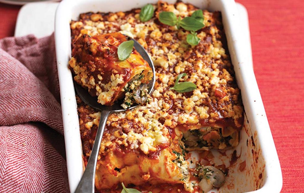 Healthier squash, spinach and ricotta cannelloni Healthier squash, spinach and ricotta cannelloni