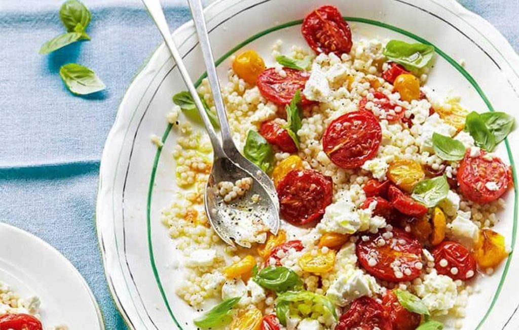 Roasted tomato, feta and couscous salad Roasted tomato, feta and couscous salad