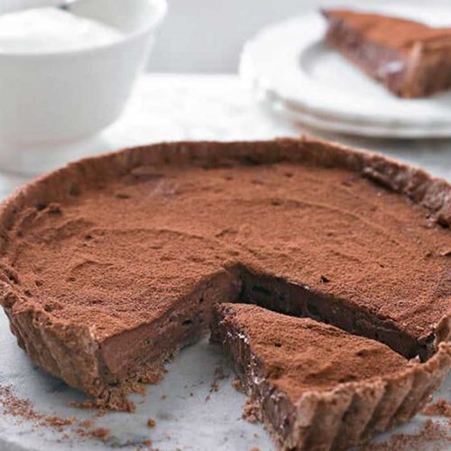 Healthy chocolate tart