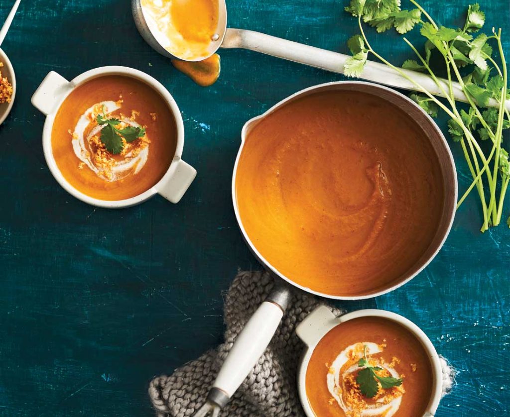 Sweet potato and coconut soup with spicy sambal Creamy-sweet-potato-&-coconut-soup-with-spicy-sambal