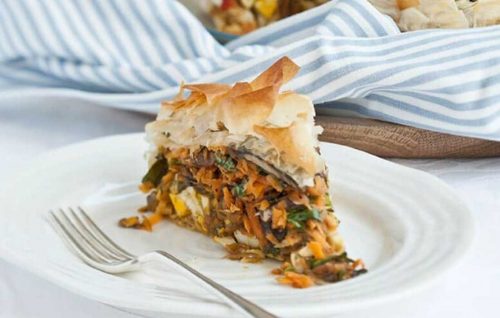 Moroccan filo pie