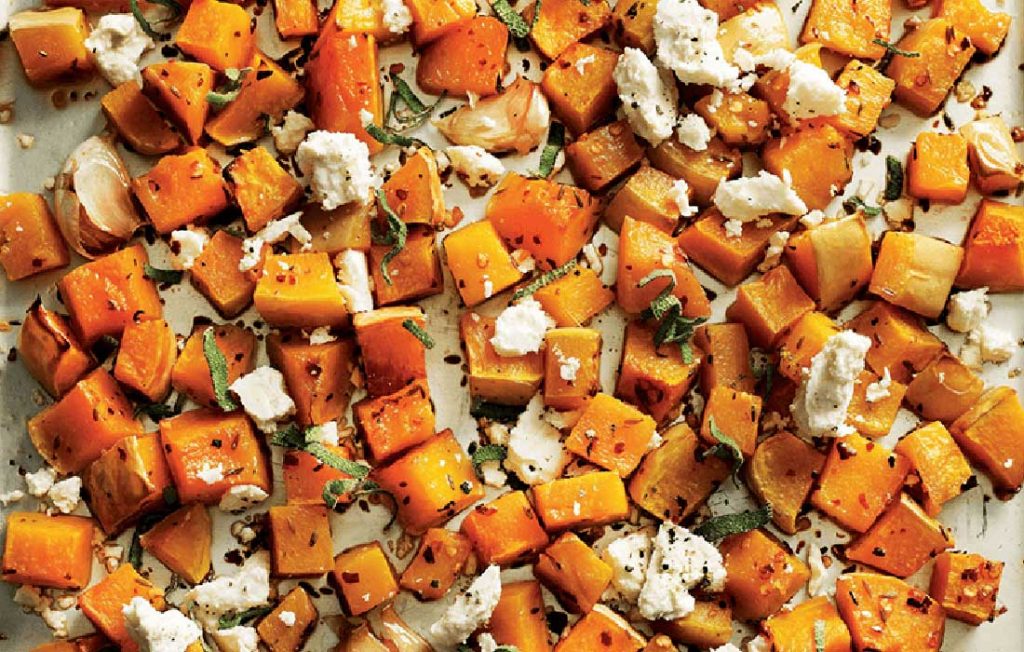 Butternut pumpkin and feta salad Butternut pumpkin and feta salad
