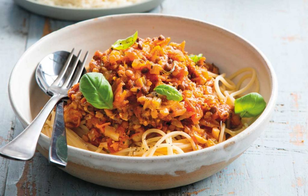 Cauliflower and lentil bolognese Cauliflower and lentil bolognese