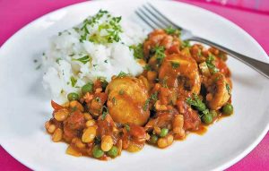 Vegan sausage casserole