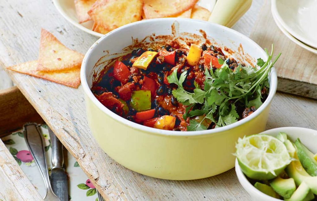 Vegan black bean and chocolate chilli Vegan black bean and chocolate chilli