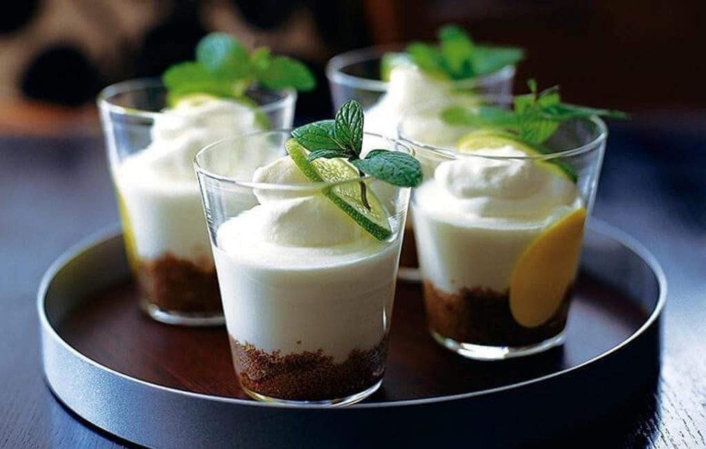 Mini mojito cheesecakes