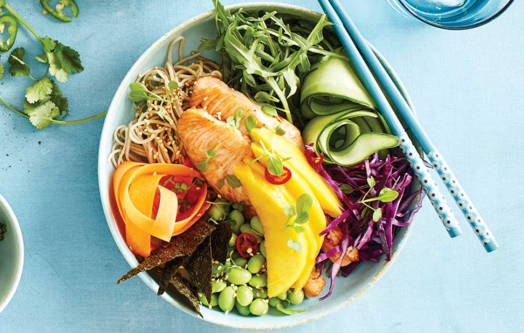 Seared salmon bowl with ponzu sauce Seared salmon bowl with ponzu sauce