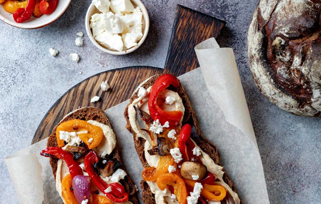 Roasted capsicum, feta and paprika sweet potato hummus Roasted capsicum, feta and paprika sweet potato hummus