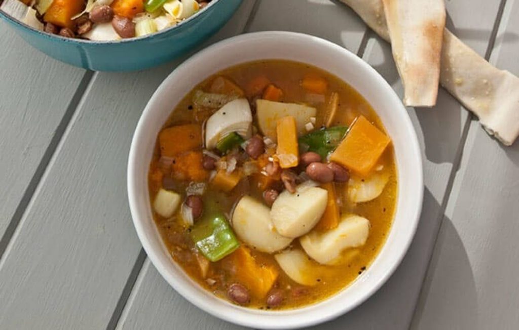Vegan golden veg and bean stew Vegan golden veg and bean stew
