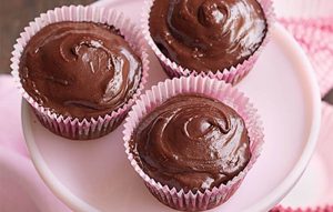 Choc jaffa cupcakes