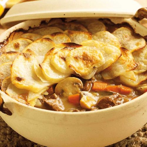 Healthier lamb hotpot