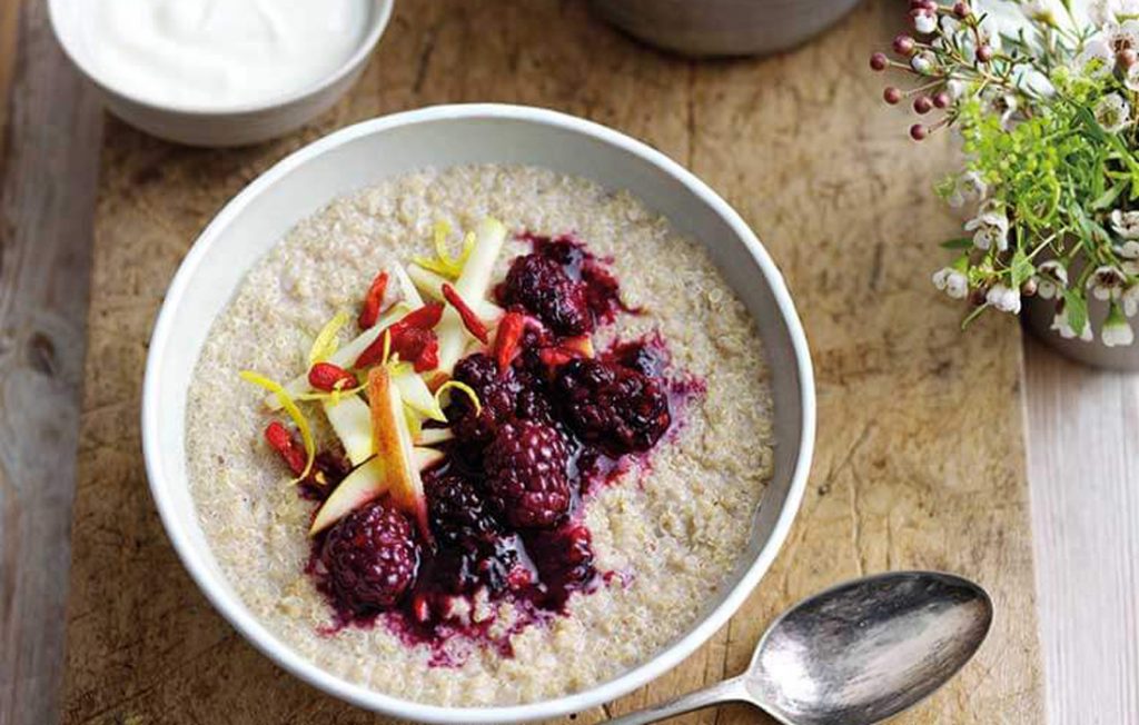 Quinoa porridge with blackberry compote Quinoa porridge with blackberry compote