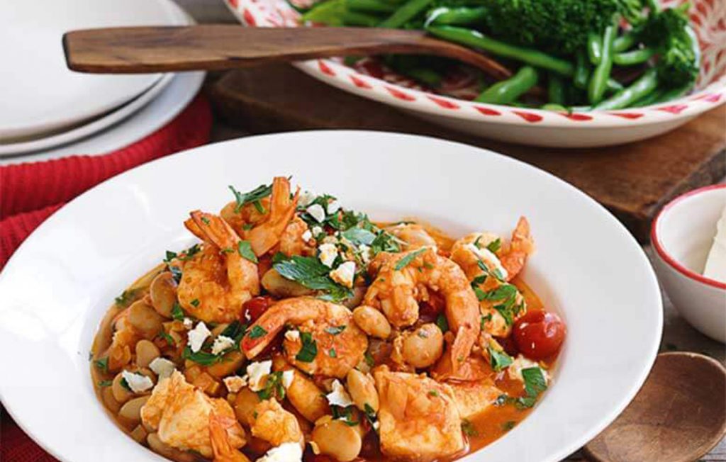 Seafood stew with tomatoes and beans Seafood stew with tomatoes and beans