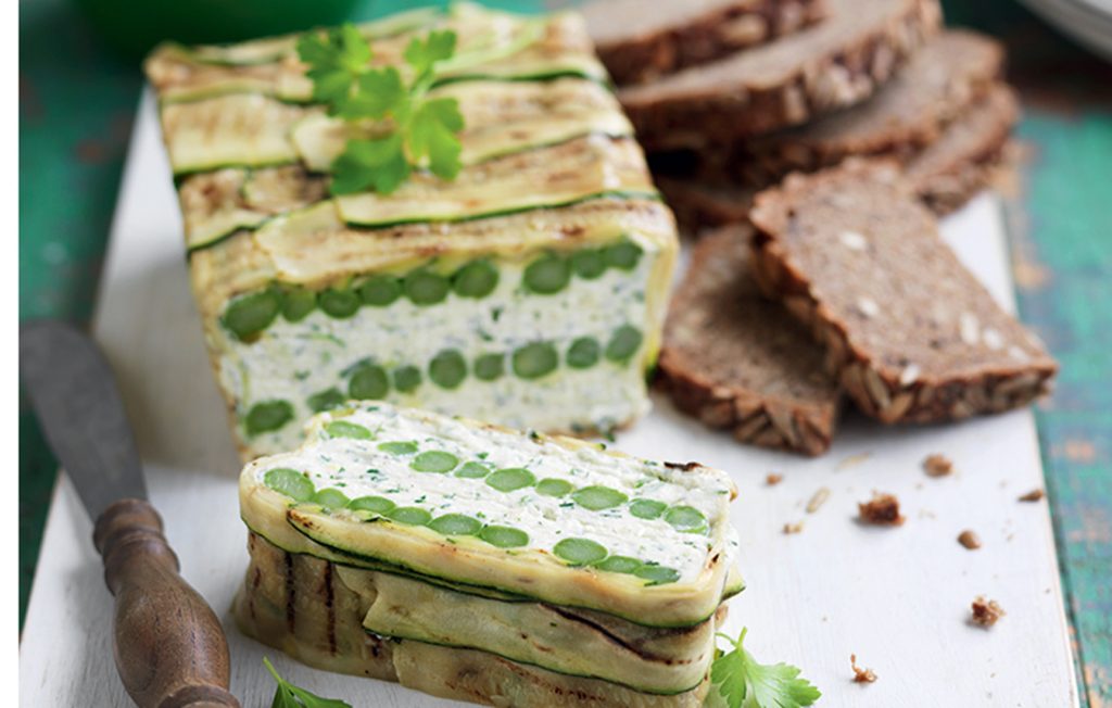 Zucchini and asparagus terrine Zucchini and asparagus terrine