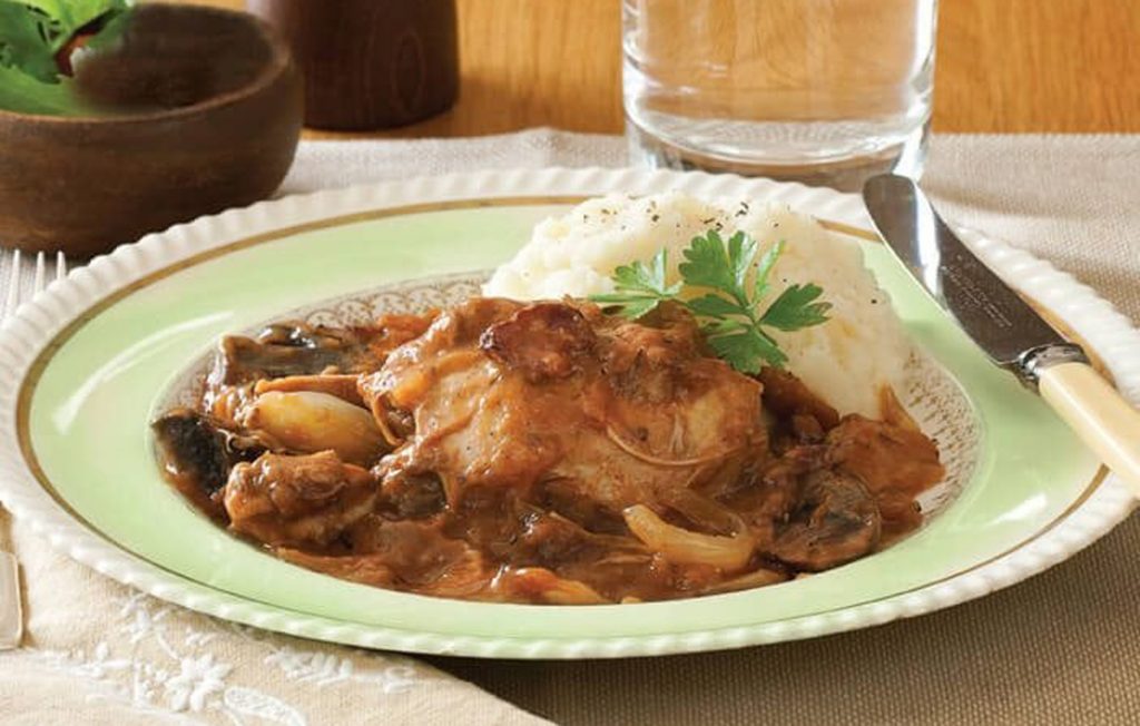Healthier coq au vin