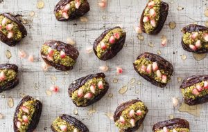 Medjool dates stuffed with pistachio marzipan