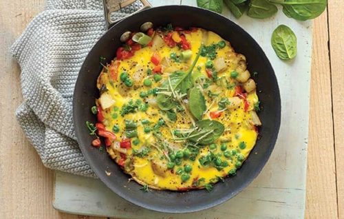Green Spanish omelette