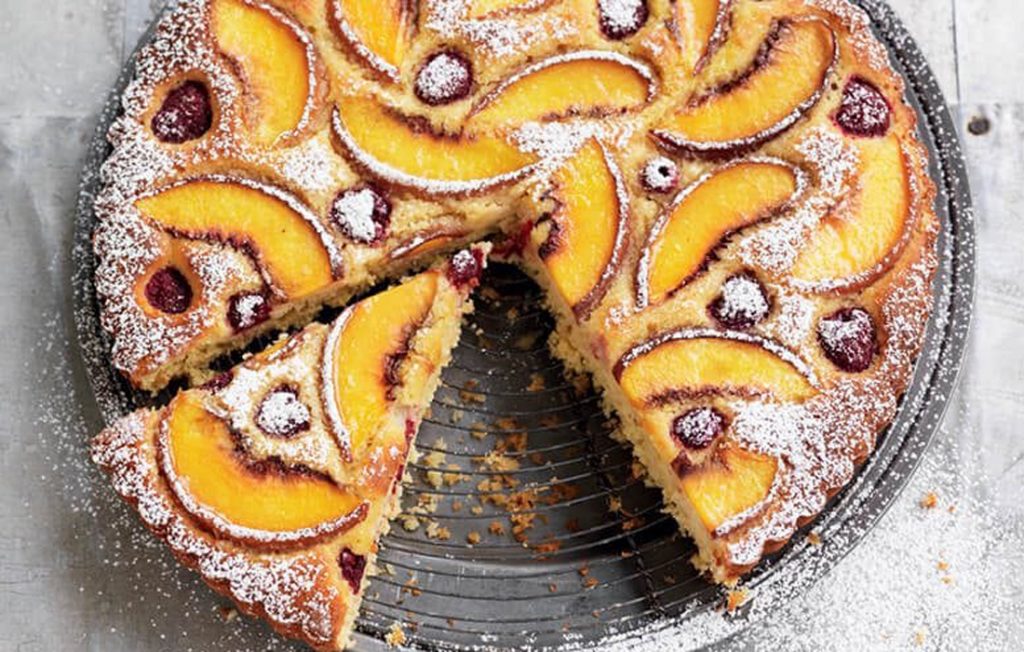 Peach and berry bakewell tart made healthier Peach and berry bakewell tart made healthier