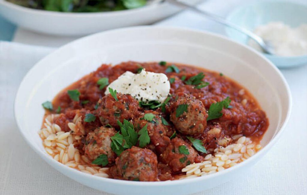 Meatballs with orzo pasta Meatballs with orzo pasta