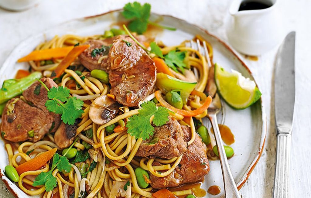 Pork and hoisin stir-fry Pork and hoisin stir-fry