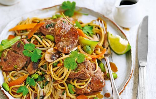 Pork and hoisin stir-fry