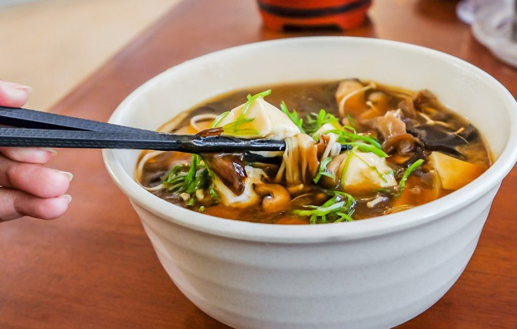 Noodle soup with tofu Noodle soup with tofu