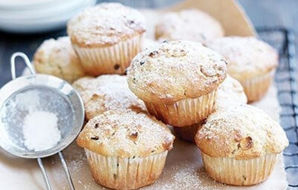 Passionfruit and white chocolate muffins Passionfruit and white chocolate muffins