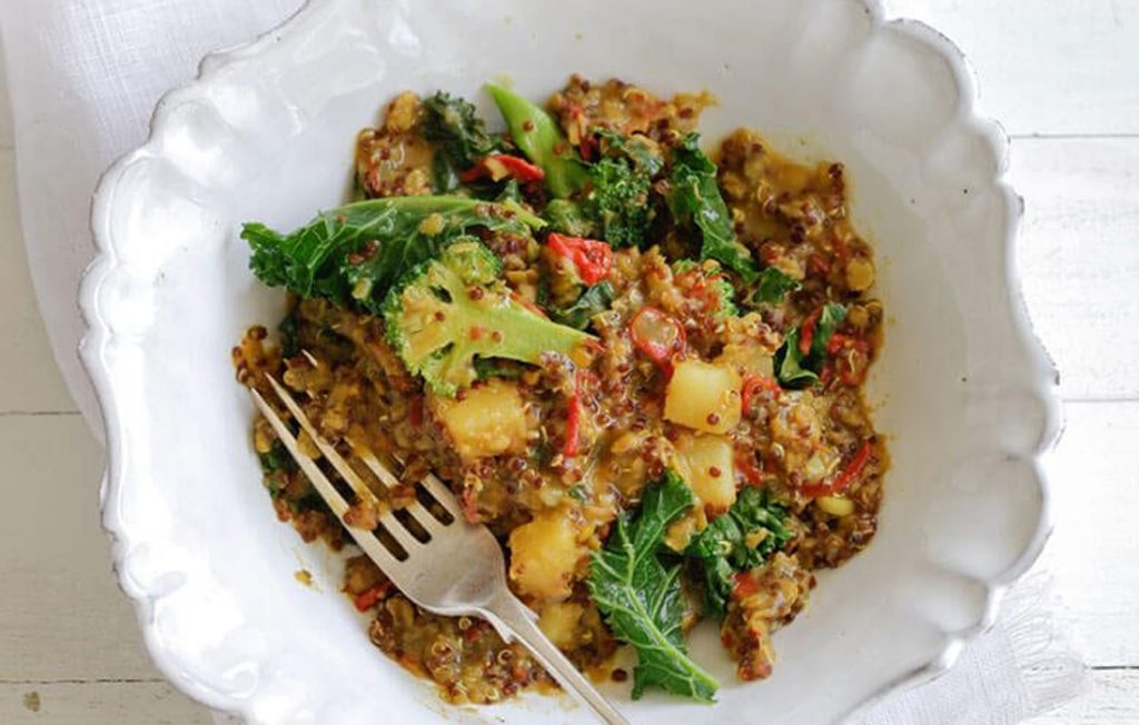 Spicy lentil and quinoa risotto
