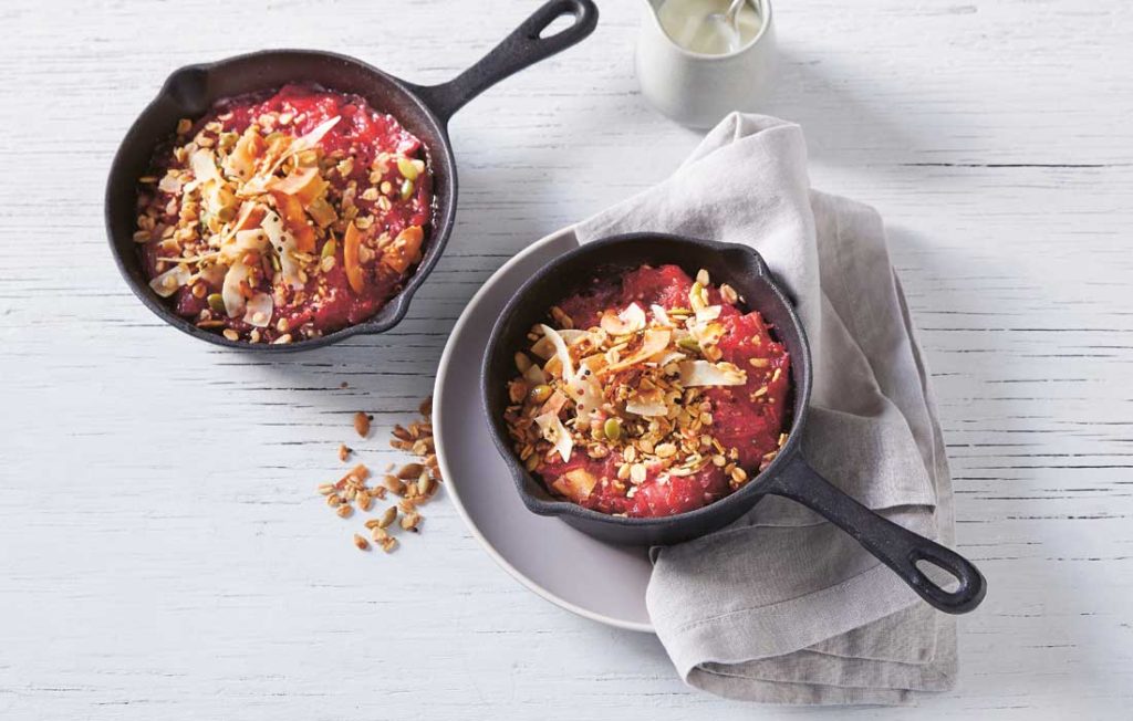 Rhubarb and red apple crumble Rhubarb and red apple crumble