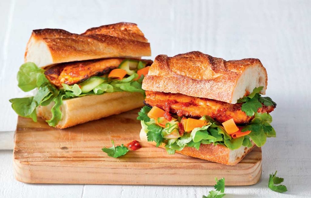Spiced fish and pickled vegetable baguette Spiced fish and pickled vegetable baguette