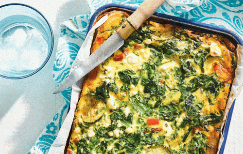 Indian-spiced roasted veg frittata
