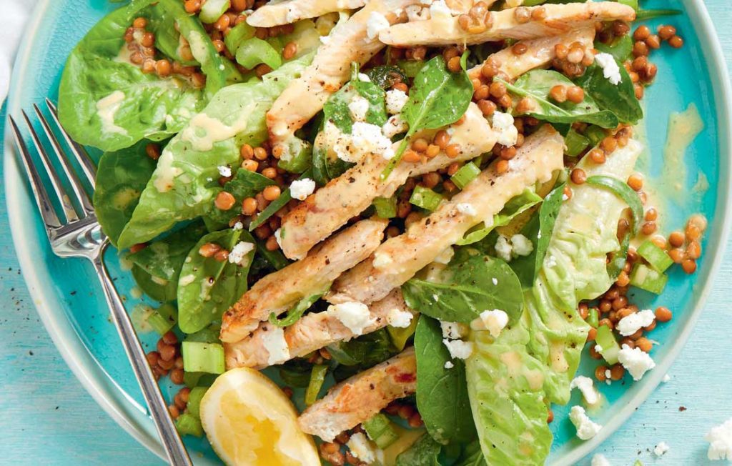 Lemony lentil salad with turkey Lemony lentil salad with turkey