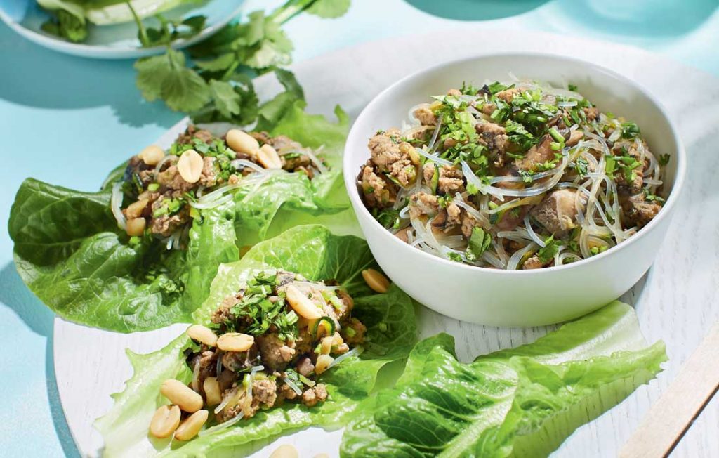 San choy bau with turkey mince San choy bau with turkey mince