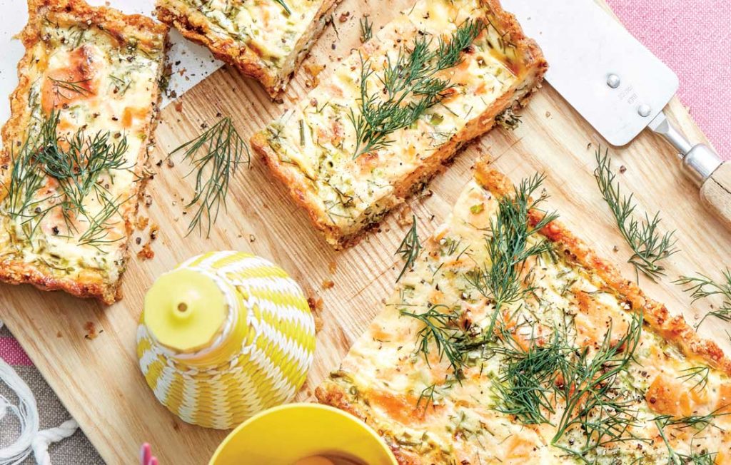Salmon crunch quiche Salmon crunch quiche