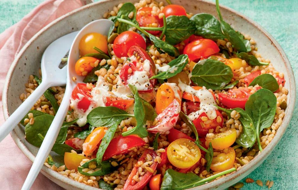 Tomato, chickpea and barley salad Tomato, chickpea and barley salad