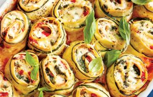 Chicken, zucchini and ricotta rotolo