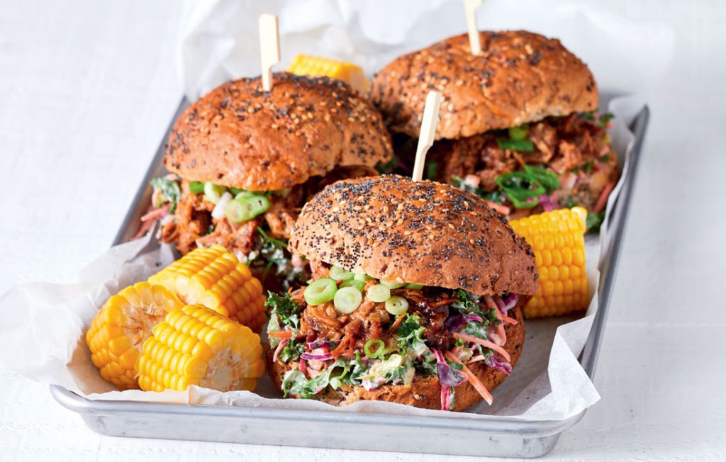 Hoisin pulled pork and slaw burgers Hoisin pulled pork and slaw burgers