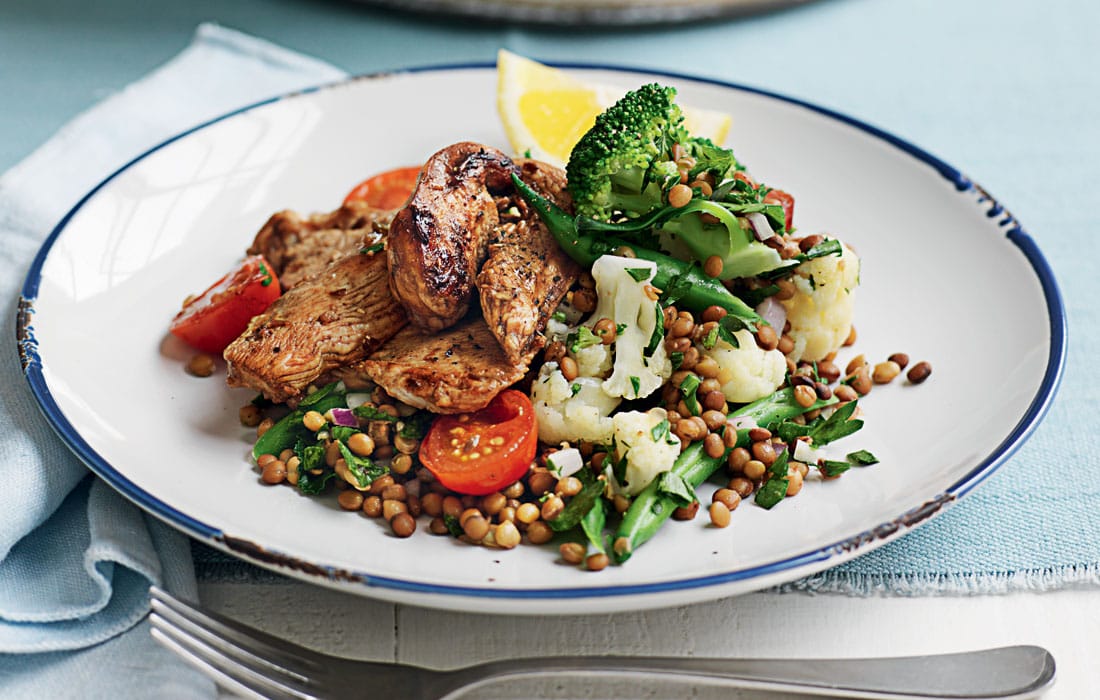 Best High-Protein Lunches for Work (Easy Meal Prep Ideas) https://www.healthyfood.com/wp-content/uploads/2021/09/Balsamic-chicken-warm-lentil-salad.jpg?utm_source=chatgpt.com