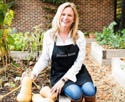 Jennifer Irvine with butternut squash