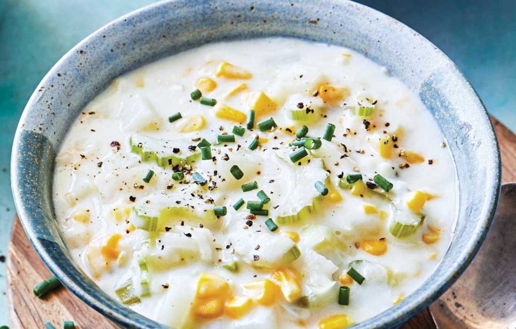 Corn and leek chowder Corn and leek chowder