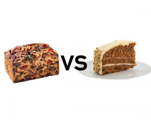 Which is healthier: carrot cake or fruit cake?
