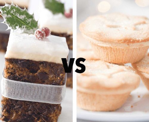 Christmas cake and mince pies