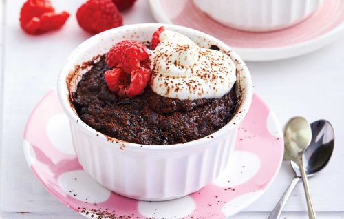 Choc-banana self-saucing puddings